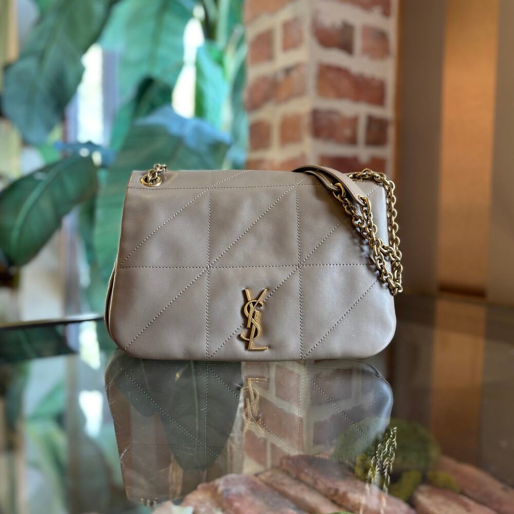 SAINT LAURENT Taupe Small Jamie 4.3 Lambskin Shoulder Bag